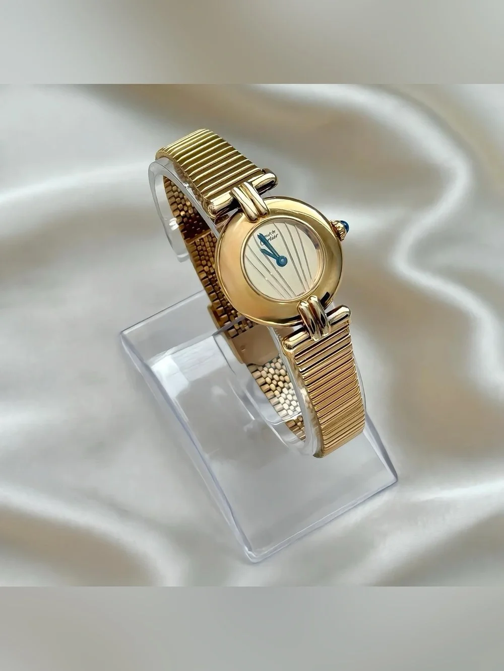 AUTHENTIC RARE VINTAGE CARTIER GOLD WATCH - WITH BOX